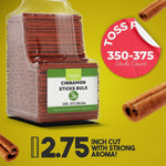 Cinnamon Sticks Whole Bulk 3 LB Jar - 2.75 Inch Cut with Strong Aroma, Perfect for Crafts,Baking, Cooking & Tea- 350+ Cassia Cinammon Stick