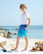 Boys Swim Trunks Compression Liner Swim Shorts Quick Dry Bathing Suit with Boxer Brief Swimwear 2-20T