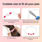Led Dog Collar - Waterproof Lighted Doggie Collars for Night Rechargeable, High Visibility TPU Cuttable Lighted Pet Collar (Red)