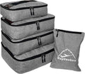 5 Set Packing Cubes for Travel Large Suitcase Luggage Organizer Bags Travel Accessories Vacation 4 Cubes 1 Laundry Pouch Bag