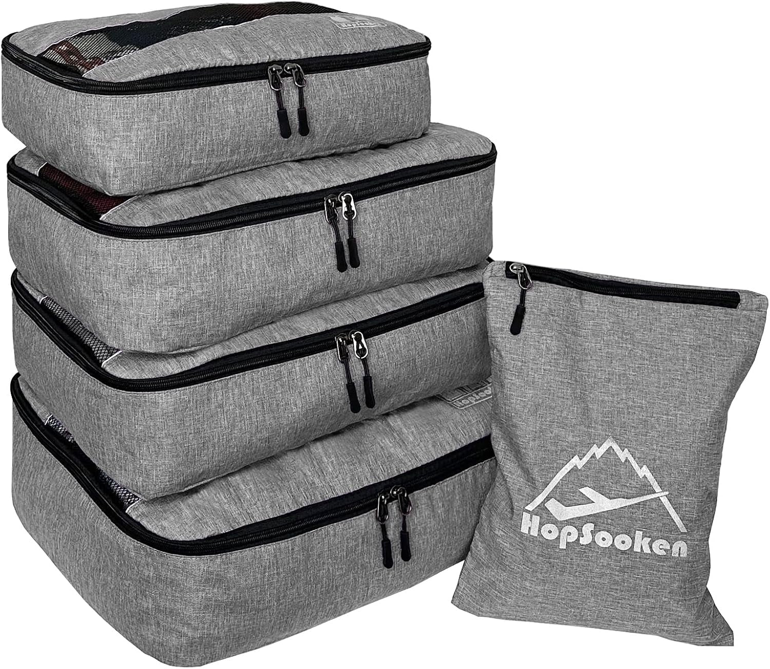 5 Set Packing Cubes for Travel Large Suitcase Luggage Organizer Bags Travel Accessories Vacation 4 Cubes 1 Laundry Pouch Bag