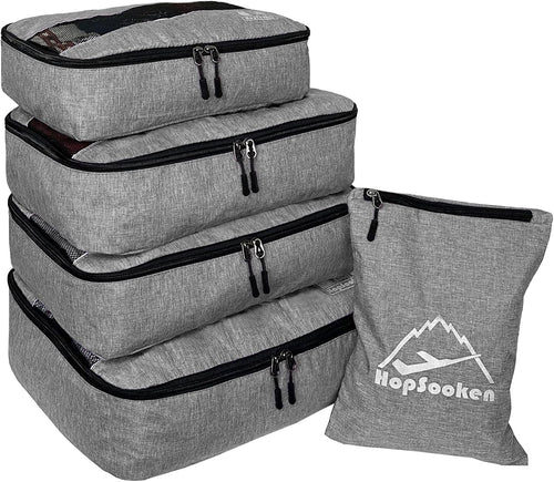 5 Set Packing Cubes for Travel Large Suitcase Luggage Organizer Bags Travel Accessories Vacation 4 Cubes 1 Laundry Pouch Bag