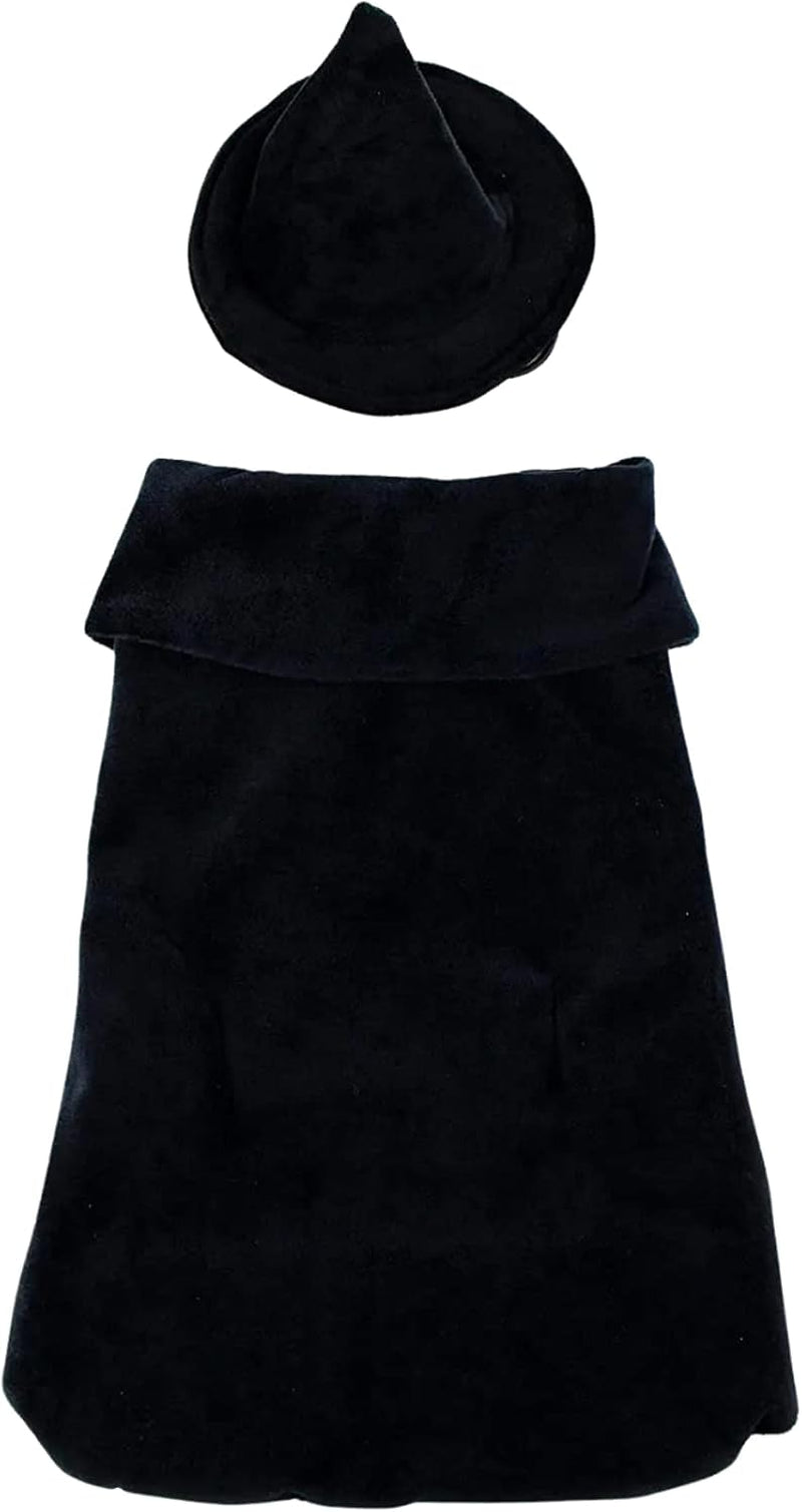 Halloween Witch Cape and Hat Dog Costume - Large