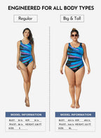 Women'S Color Block One Piece Athletic Training Swimsuit | Criss Cross Back Tummy Control, Soft Removable Cups, Racerback Sports Swimwear, Print Bathing Suits for Beach Vacation