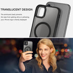 Iphone 11 Phone Case, Phone Case Iphone 11 Magnetic Case [Compatible with Magsafe] Translucent Matte Slim Shockproof Anti-Fingerprint Anti-Scratch Protective Cover for Iphone 11 6.1’’ Black