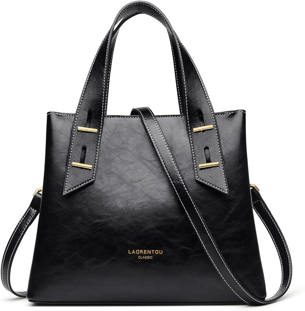Women Crossbody Handbags Genuine Leather Satchel Handbags for Women Top-Handle Shoulder Tote Purses