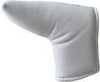 Golf Blade Putter Head Cover Headcover Magnetic - White Putter Golf Headcover - Premium Synthetic Leather Putter Cover for Golf Clubs Fits for Most Brands
