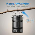 Battery Operated Lights, Stainless Steel Two Lighting Modes Flashlights Rechargeable Lamp Camping Lantern Emergency Light with Hanging Handle for Hiking Camping Fishing