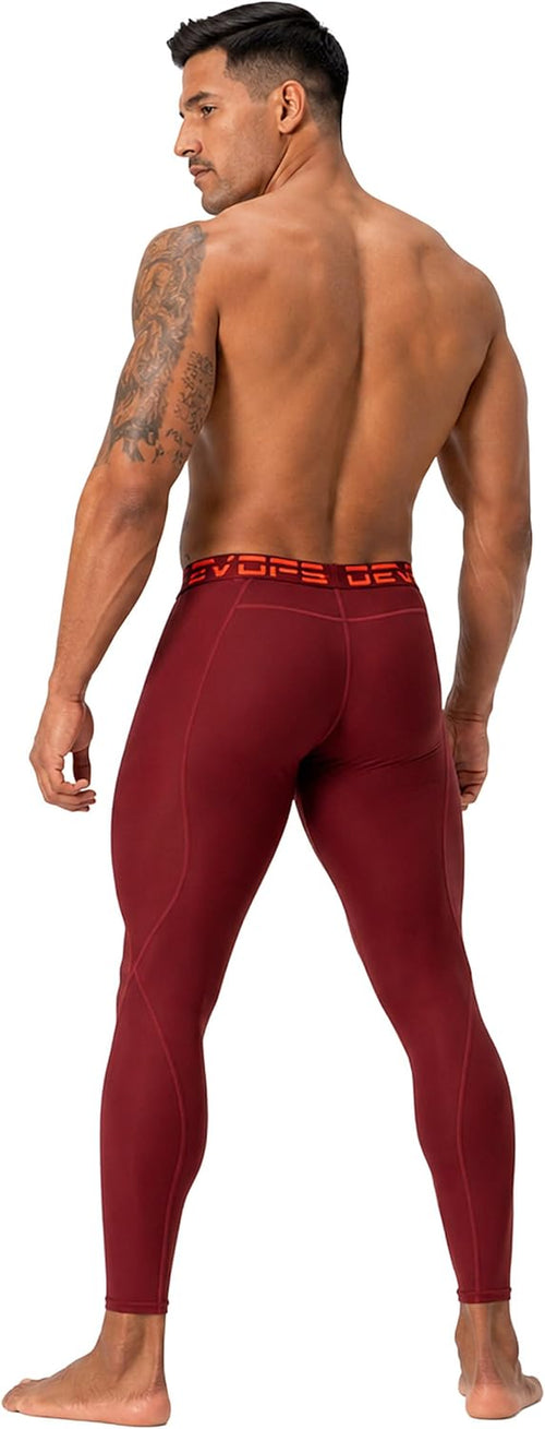 2-3 Pack Men'S Compression Pants Leggings Pocket or Non-Pocket | All-Weather Compression Fit, 4-Way Stretch Material, Advanced Moisture-Wicking