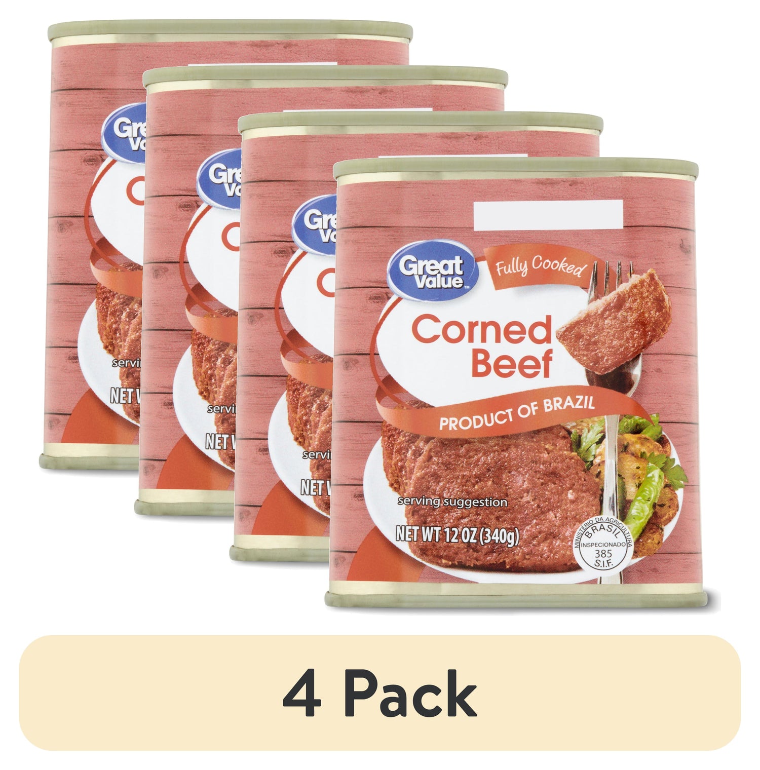 (4 Pack)  Corned Beef, 12 Oz Can