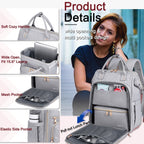 Lunch Backpack for Women,15.6 Inch Laptop Backpacks for Womens Back Pack, Travel Backpacks,Work Backpack for Women (Gray)