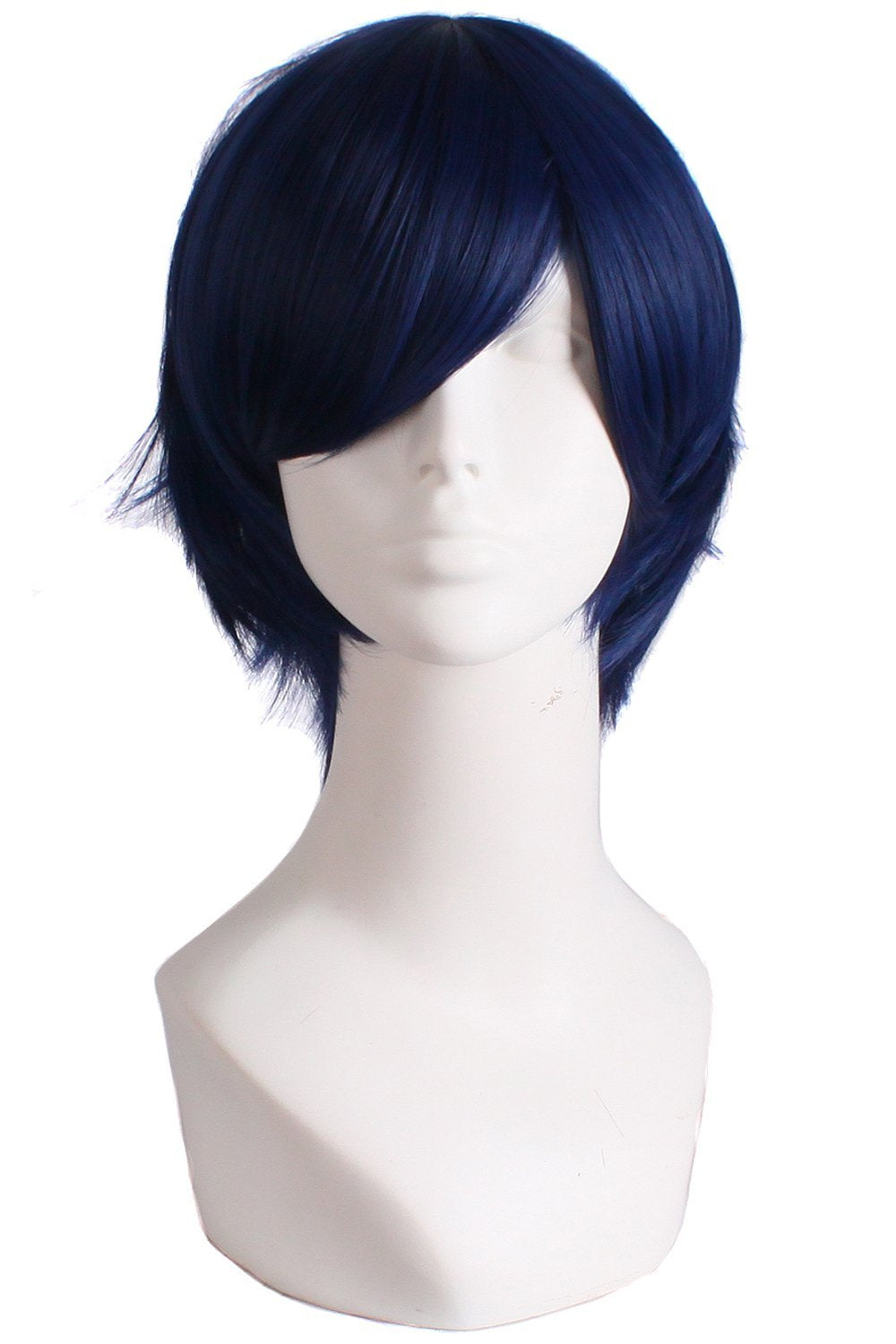 Men'S Short Straight Wig Cosplay Costume Wig (Midnight Blue)