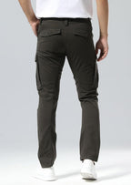 Men'S Cargo Pants Slim Fit with Articulated Knees