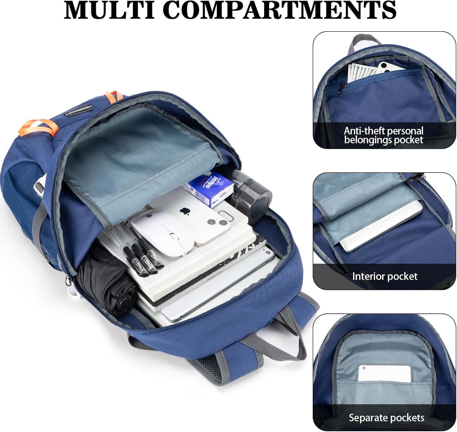 35L Ultra Lightweight Foldable Packable Hiking Backpack | Travel Backpack, Survival Whistle, Water-Resistant, Camping Daypack, Outdoor Sports, 0.88 Pounds, Men & Women