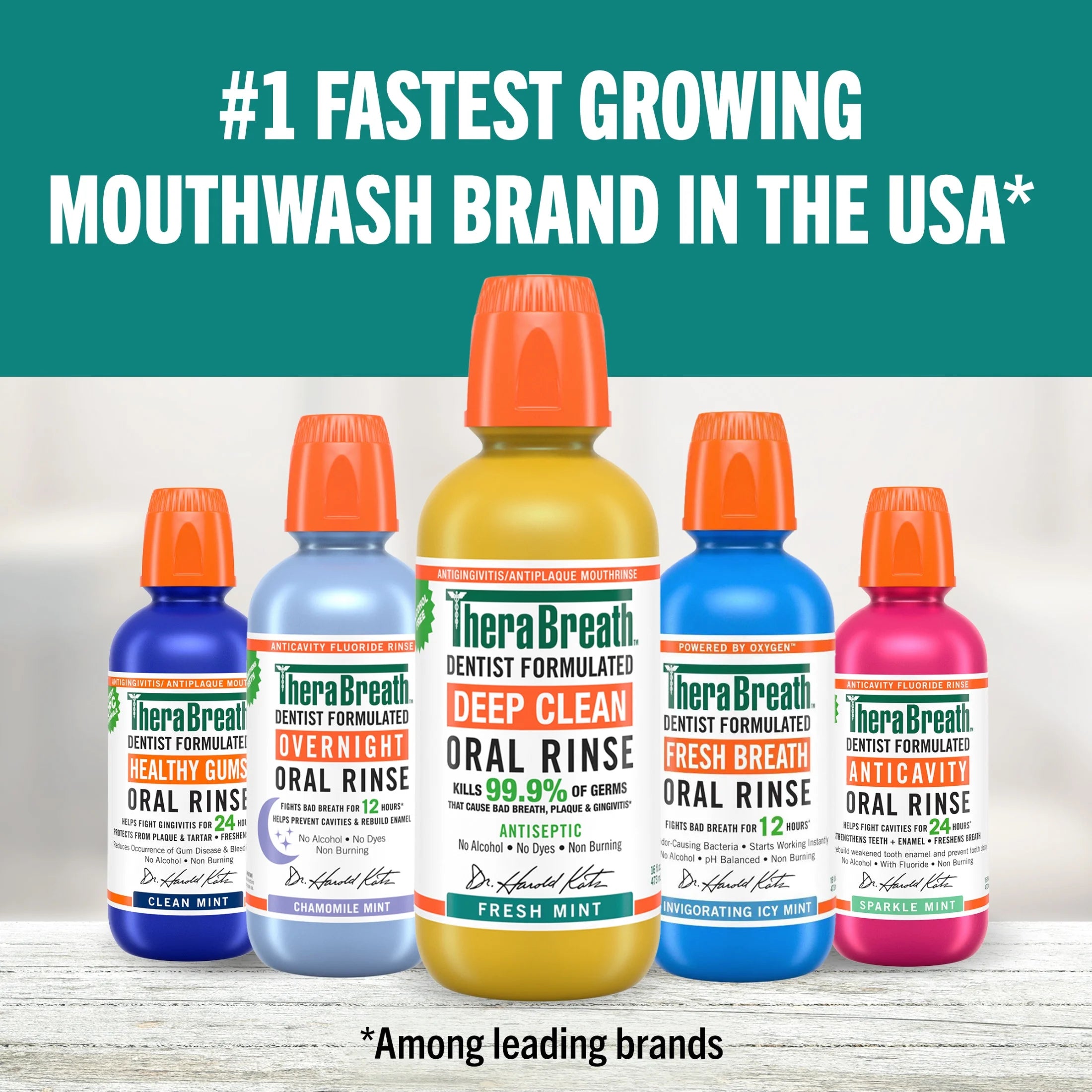 Deep Clean Mouthwash, Alcohol Free, Antiseptic Benefits, Fresh Mint, 16 Fl Oz