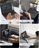 Laptop Computer, 15.6" FHD IPS Display, N95 Processor (Beat N5095), 12GB High-Speed DDR5 RAM 256GB SSD, Wifi 6 BT 5.3, Fingerprint , Backlit Keyboard, Lightweight Notebook for Business Student Office