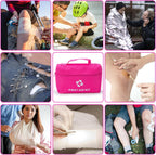 Roadside Emergency Car Kit for Vehicles, Pink Emergency Roadside Assistance Kit with Car First Aid Kit, Thoughtful Car Emergency Kit for Women, Men, New Drivers and Adventurers Gifts