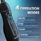 Water Dental Flosser Teeth Pick - 4 Modes Dental Oral Irrigator, Portable & Rechargeable IPX7 Waterproof Personal Orthodontic Supplie Water Teeth Cleaner Picks for Home Travel