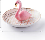 Flamingo Gifts for Women Ring Holder for Jewelry, Pink Decor Flamingo Gift for Women Girls Friend Her Mom Mothers Day Birthday Christmas Thanksgiving Valentines