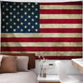 American Flag Wall Hanging Vintage Retro Stars and Stripes Tapestry for Dorm Bedroom Living Room College 60" L X 40" W, USA Flag