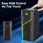 W-206RE RGB Bluetooth PC Speakers, Desktop Gaming Speakers with 21 LED Light Modes, USB Powered Stereo Computer Speakers for Monitor, Laptop and Gaming Setup