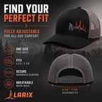 LARIX Trucker Hat Men - Snapback Cap with Breatheable Mesh Back, Hats for Men, Mens Hat, Mens Trucker Hats