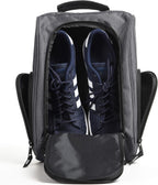 Golf Shoe Bag - Zippered Shoe Carrier Bags with Ventilation & outside Pocket for Socks, Tees, Etc. (Gray)