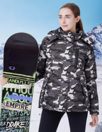 Women'S Waterproof Ski Jacket Warm Winter Coats Windproof Winter Jackets for Women Fleece Lined Windbreaker with Hood