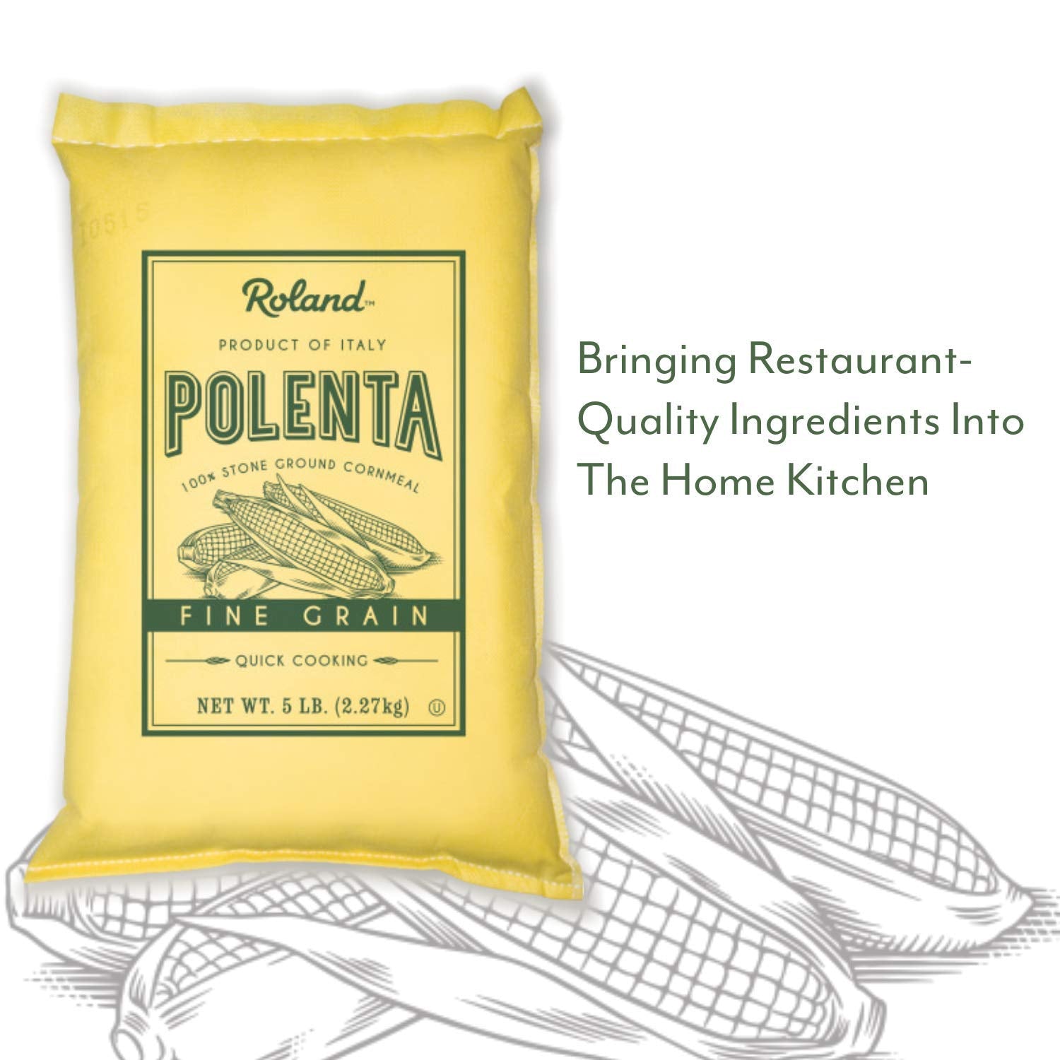 Fine Grain Yellow Polenta from Italy, 5 Lb Bag (72162)