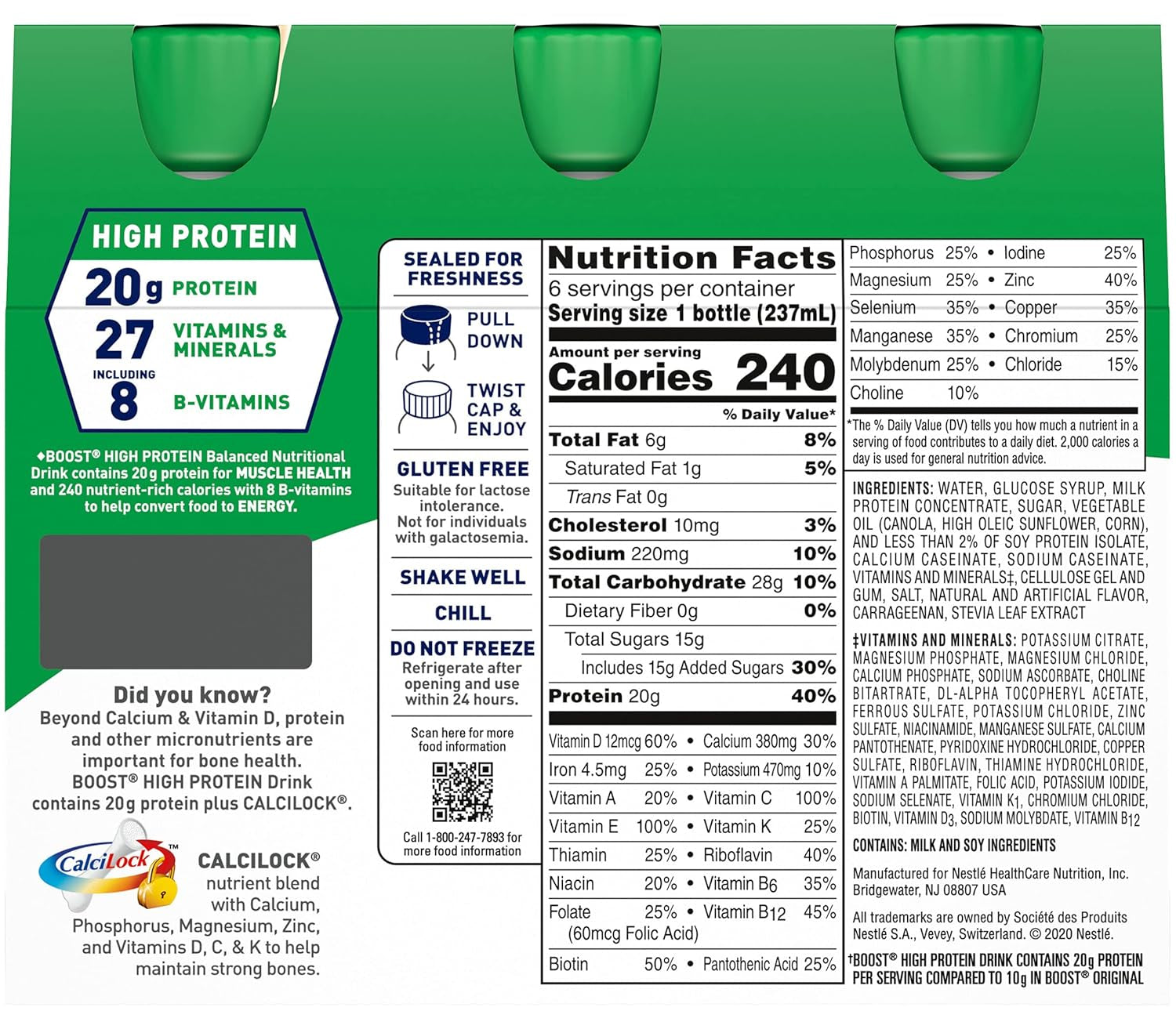 High Protein Nutritional Drink (Vanilla, 6 Count (Pack of 1))