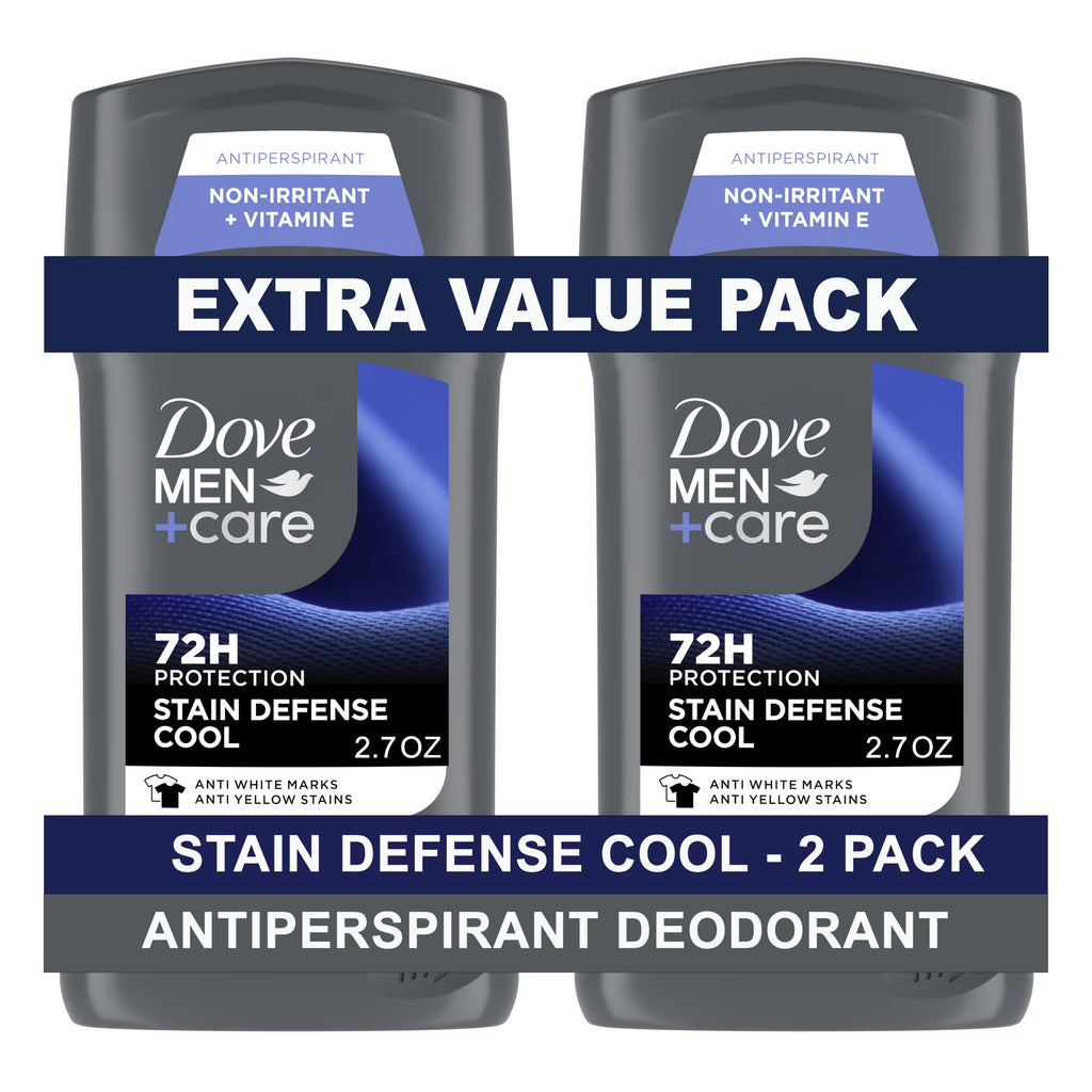Stain Defense Long Lasting Men'S Antiperspirant Deodorant Stick, Cool, 2.7 Oz Twin Pack