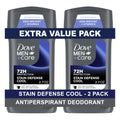 Stain Defense Long Lasting Men'S Antiperspirant Deodorant Stick, Cool, 2.7 Oz Twin Pack