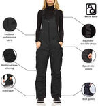 Womens Ski Snow Bibs Pants Insulated Water Resistant Overalls Snowboarding Winter Waterproof Pants Women