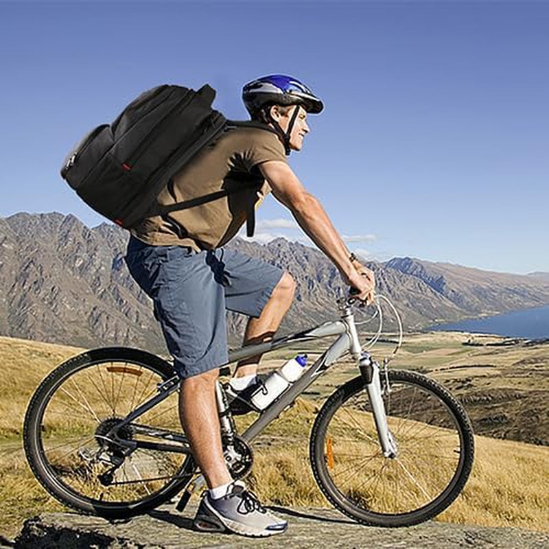 Lunch Backpack for Men, 17 Inch Work Backpack with Lunch Compartment | Laptop Compartment, Water Resistant, anti Theft, Insulated Cooler Backpack, Meal Prep Bag for College Travel Picnic, Black