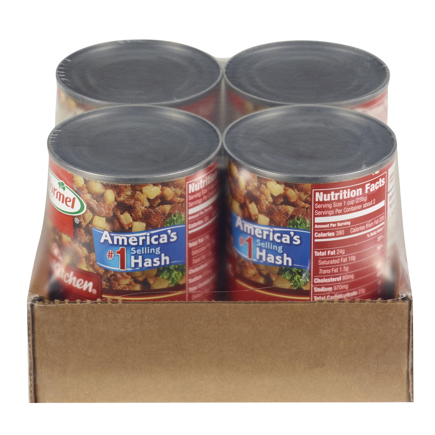 4-Pack HORMEL  Corn Beef Hash, Canned Corned Beef, Shelf Stable, 14 Oz Steel Can