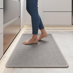 Water Absorbent Runner Rugs for Kitchen, Kitchen Mat in Front of Sink, Oil Absorbent Kitchen Mats for Floor,Non-Slip Kitchen Rugs,Durable Kitchen Mats，17X30 Gray Kitchen Rugs,