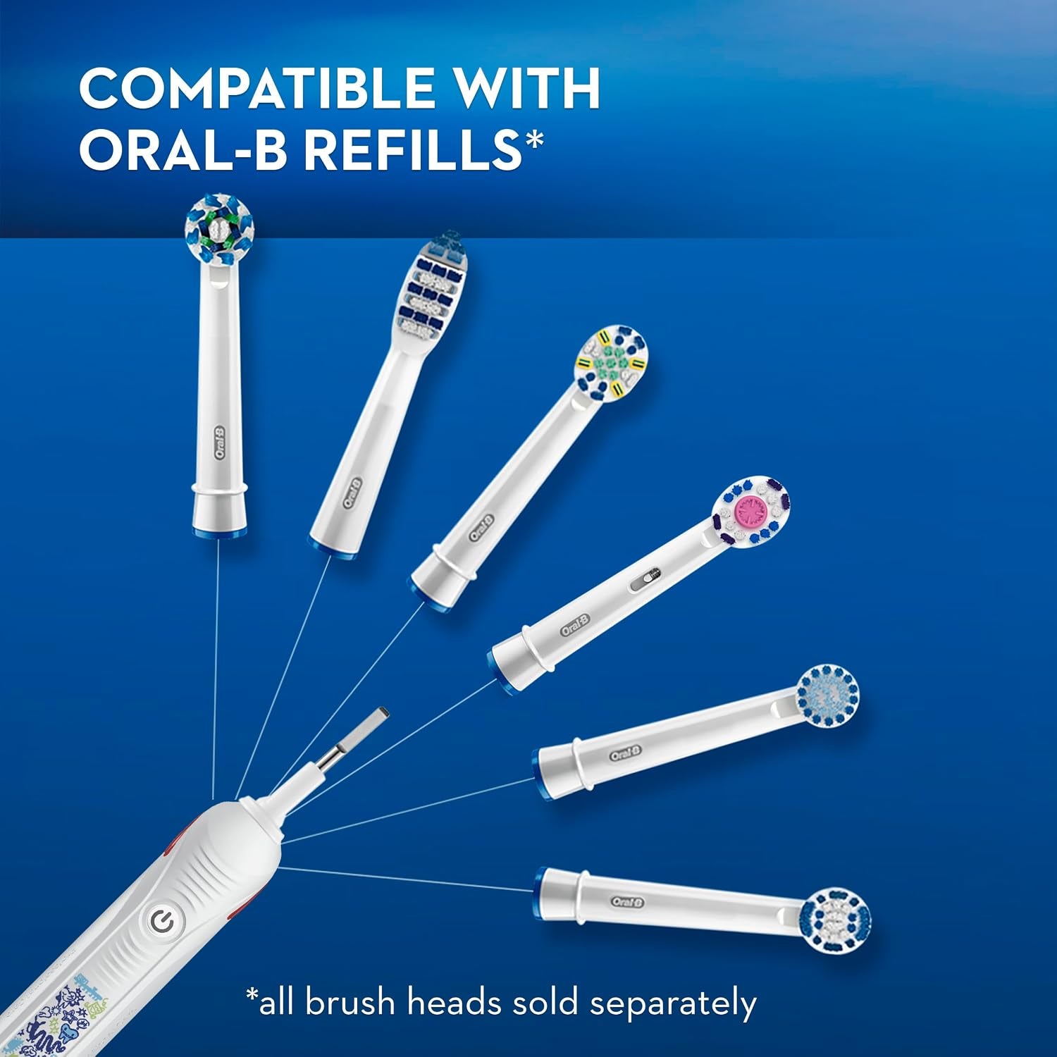 Kids Electric Toothbrush with Coaching Pressure Sensor and Timer, Rechargeable Toothbrush with Brush Head, Sparkle & Shine