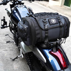 Motorcycle Travel Luggage Bags, Expandable Rear Tail Saddle Bag | 40L Storage Capacity, Helmet Bag, with Straps, Motorbike