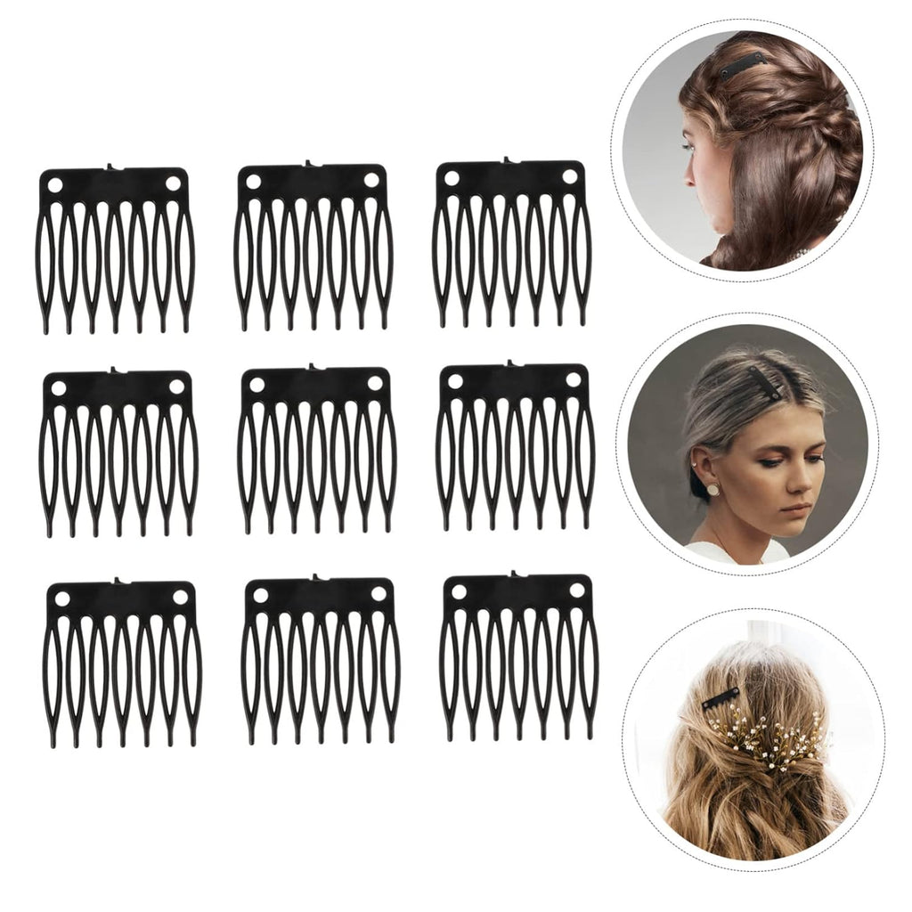 Wig Net Cap Clip Comb Plastic Hair Clips for Wigs 7-Tooth Secure Fixing Accessories with Wig Caps Clips for Comfortable Styling