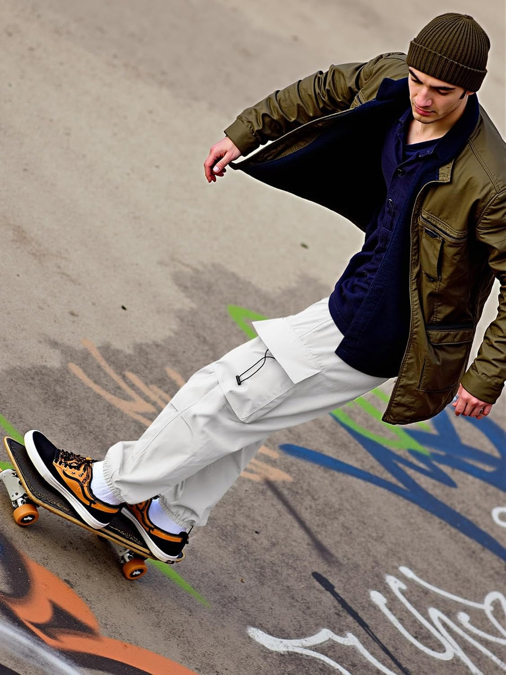 Mens Loose Fit Drawstring Y2K Baggy Parachute Cargo Pants | Harem Joggers, Utility Flap, Deep Side Pockets, Elastic Waistband, Adjustable Hem, Streetwear, Casual Wear, Outdoor Hiking