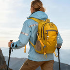 Small Hiking Backpack with Rain-Cover, 20L Travel Backpacks for Women Men, Camping Daypack Backpacks Lightweight, Durable Hiking Backpack Fit for Camping, Daily Commuting, Short Trips (Yellow)