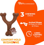 Power Chew Easy-Hold Wishbone Dog Chew Toy, Small | Bison Flavor, Durable Dog Toys for Aggressive Chewers, Discourages Destructive Chewing, for Small Breeds up to 25 Lbs