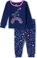 Baby-Girls and Toddler Long Sleeve Top and Pants Snug Fit 100% Cotton 2 Piece Pajama Set