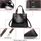 Women Crossbody Handbags Genuine Leather Satchel Handbags for Women Top-Handle Shoulder Tote Purses