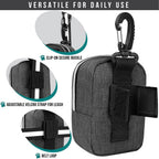 Dog Poop Bag Holder for Leash, Waste Bag Dispenser Pet Pouch, Charcoal