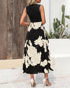 Summer Dresses for Women Wedding Guest | Boho Floral Print, Sleeveless, Crewneck, Ruffle Midi Dress for Cocktail, Graduation, Homecoming, Party, Casual Fall 2026