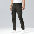 Men'S Cargo Pants Slim Fit with Articulated Knees