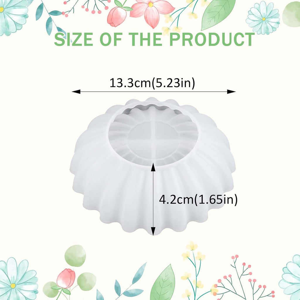 Resin Molds for Bowl, 5.24 X 1.65 Inches Flower Tray Silicone Molds for Resin, Epoxy Resin Molds for DIY Jewelry Holder Trinket Container Box Candle Holder