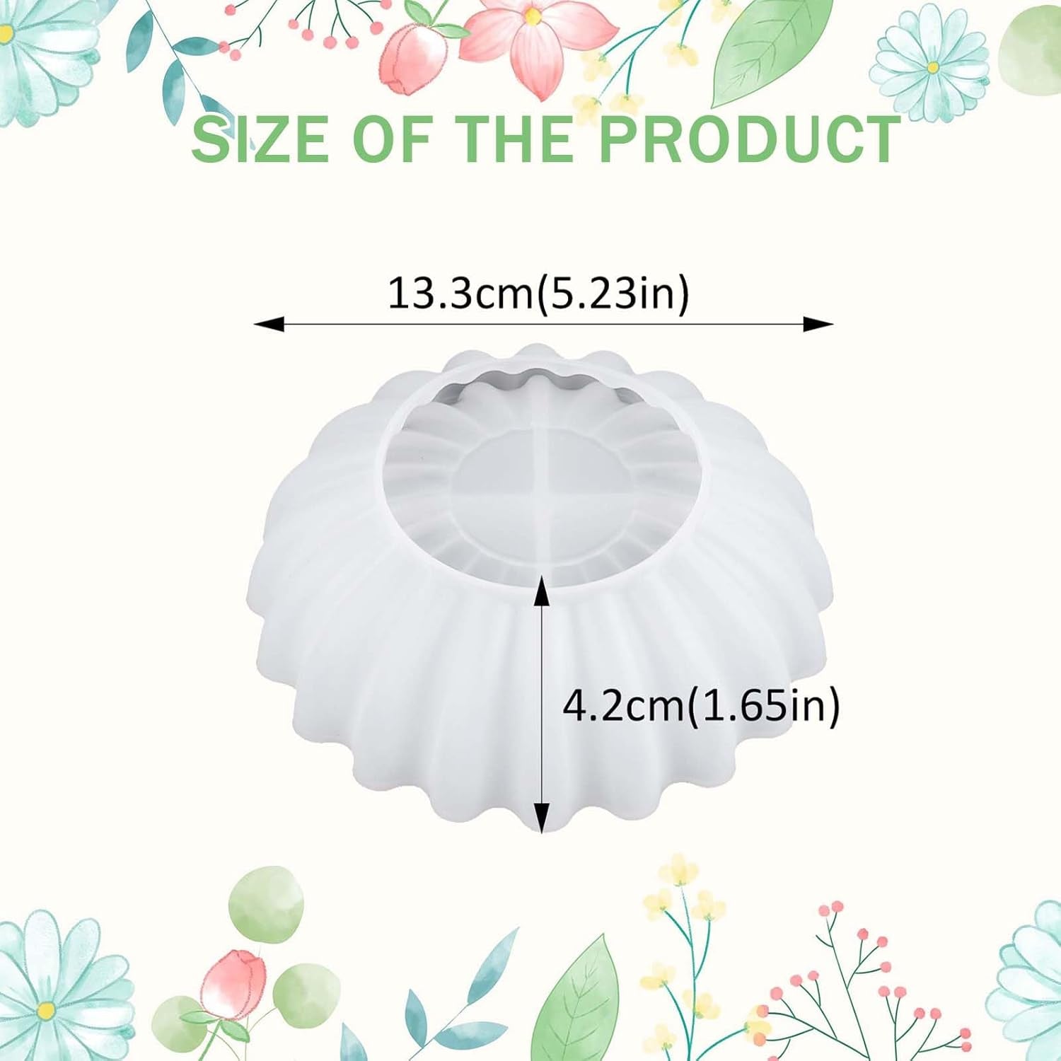 Resin Molds for Bowl, 5.24 X 1.65 Inches Flower Tray Silicone Molds for Resin, Epoxy Resin Molds for DIY Jewelry Holder Trinket Container Box Candle Holder