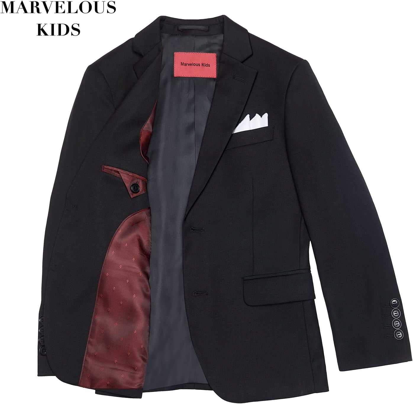 Boys Formal Suit Set 5 Pieces Slim Fit Ring Bearer Outfit